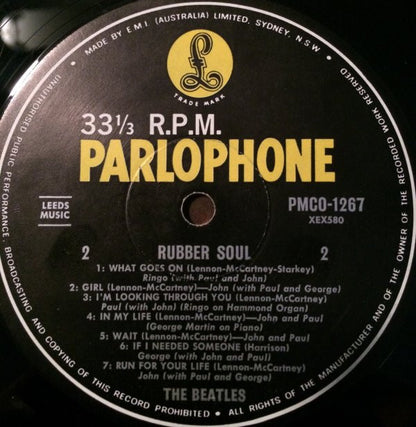 The Beatles : Rubber Soul (LP, Album, Mono)
