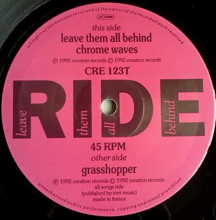 Ride : Leave Them All Behind (12", Single)