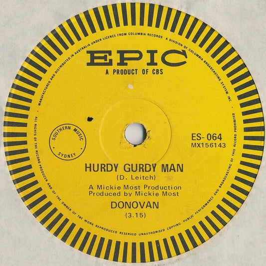 Donovan : Hurdy Gurdy Man (7", Single)