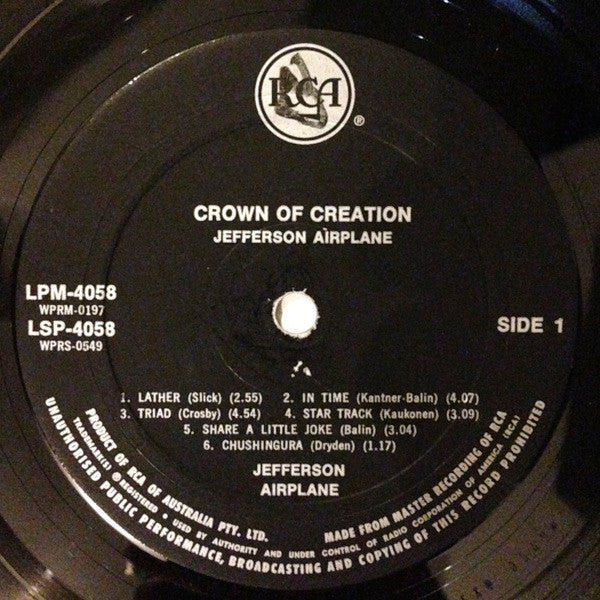 Jefferson Airplane : Crown Of Creation (LP, Album)