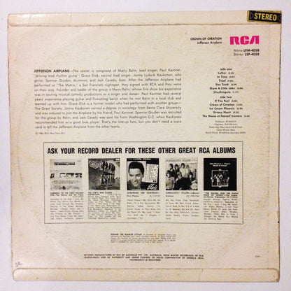 Jefferson Airplane : Crown Of Creation (LP, Album)