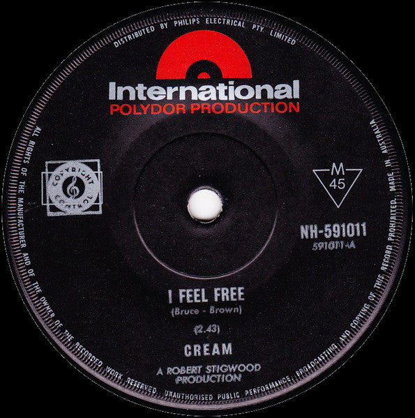 Cream (2) : I Feel Free (7", Single, Mono)