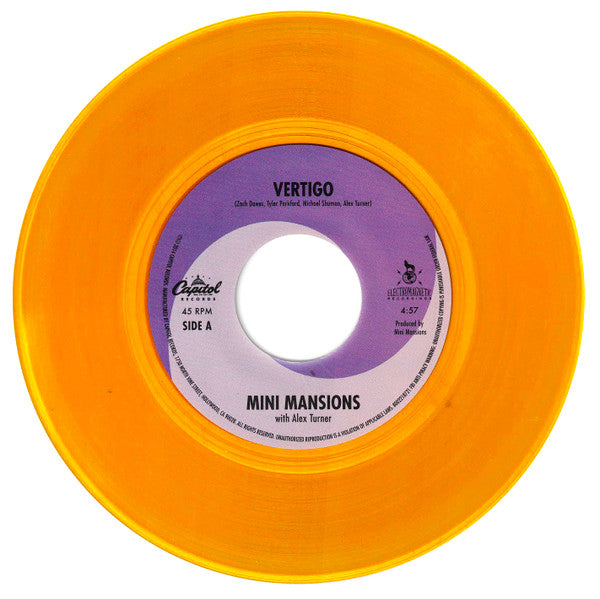 Mini Mansions With Alex Turner : Vertigo (7", Single, Jukebox, Ltd, Ora)
