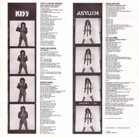 Kiss : Asylum (LP, Album)