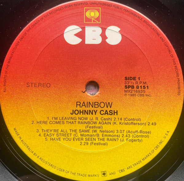 Johnny Cash : Rainbow (LP, Album)