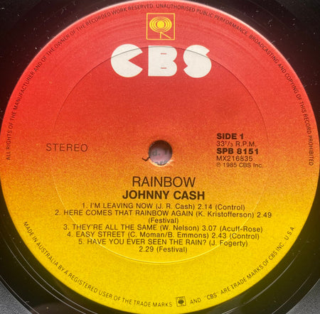 Johnny Cash : Rainbow (LP, Album)