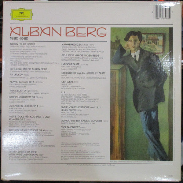 Alban Berg : Die Verlegten Werke - Published Works - Œevres Publiees (Box, Comp + 10xLP)