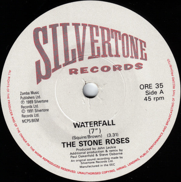 The Stone Roses : Waterfall (7", Single)