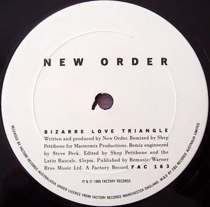 New Order : Bizarre Love Triangle (12")