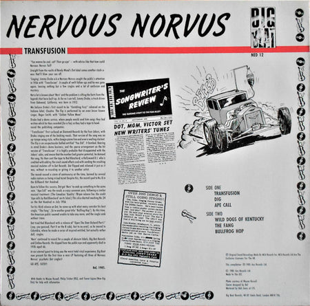 Nervous Norvus : Transfusion (12", Comp, Mono)