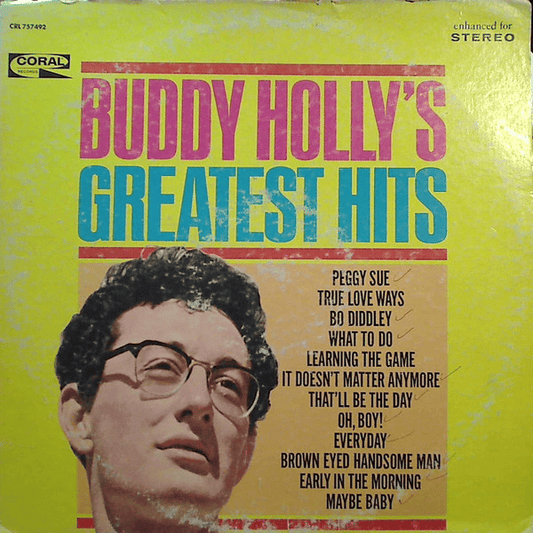 BUDDY HOLLY - Greatest Hits (G+/VG) Vinyl - JWrayRecords