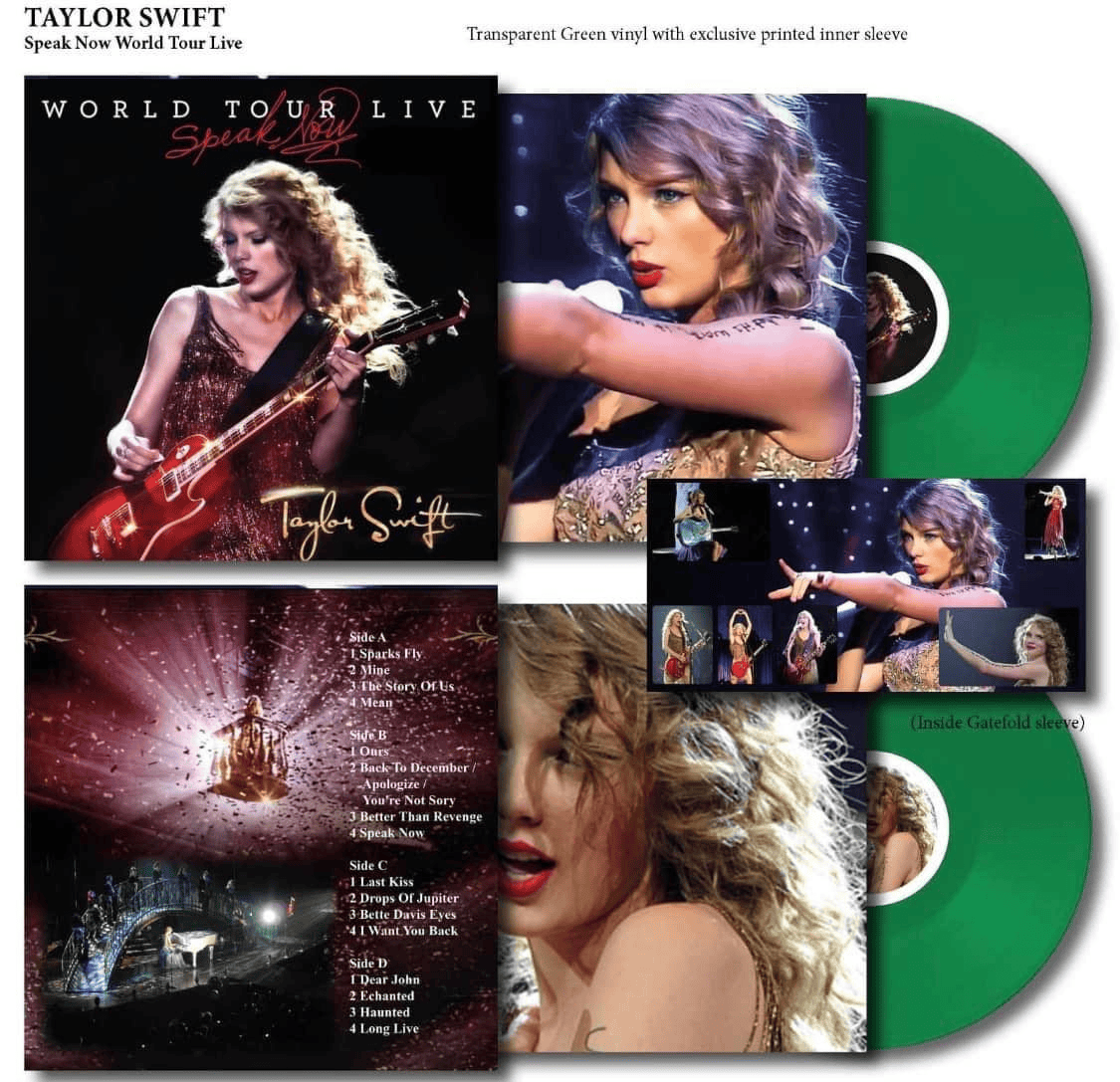 TAYLOR SWIFT - World Tour Live Speak Now Unofficial Vinyl - JWrayRecords