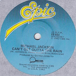 MICHAEL JACKSON - Billie Jean / Can't Get Outta The Rain (NM/GEN) 7" Single Vinyl