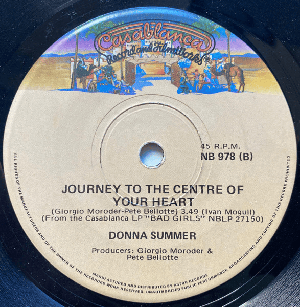 DONNA SUMMER - Hot Stuff / Journey To The Centre Of Your Heart (NM/GEN) 7" Single Vinyl