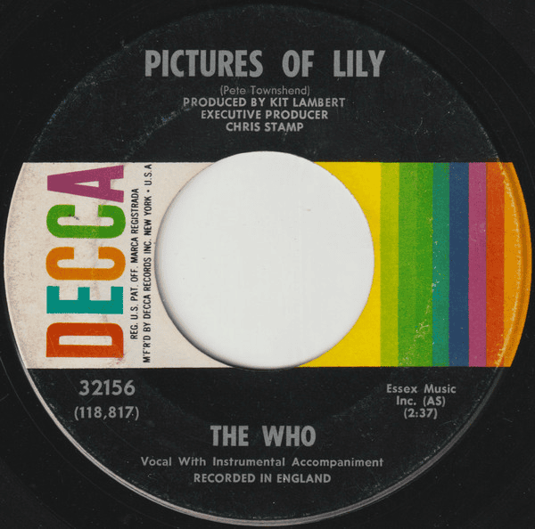 THE WHO - Pictures Of Lily / Doctor, Doctor (NM/GEN) 7" Single Vinyl