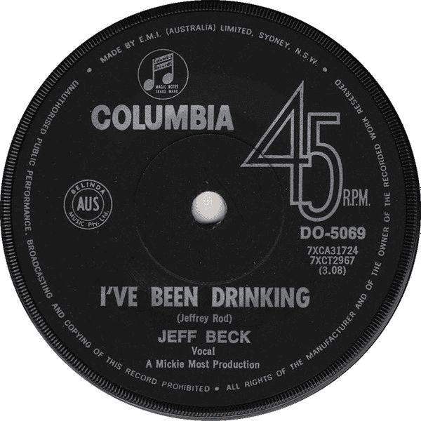 JEFF BECK – Love Is Blue/I've Been Drinking 7" Single (VG+,GEN)