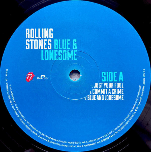 ROLLING STONES - Blue & Lonesome (NM/NM) Vinyl