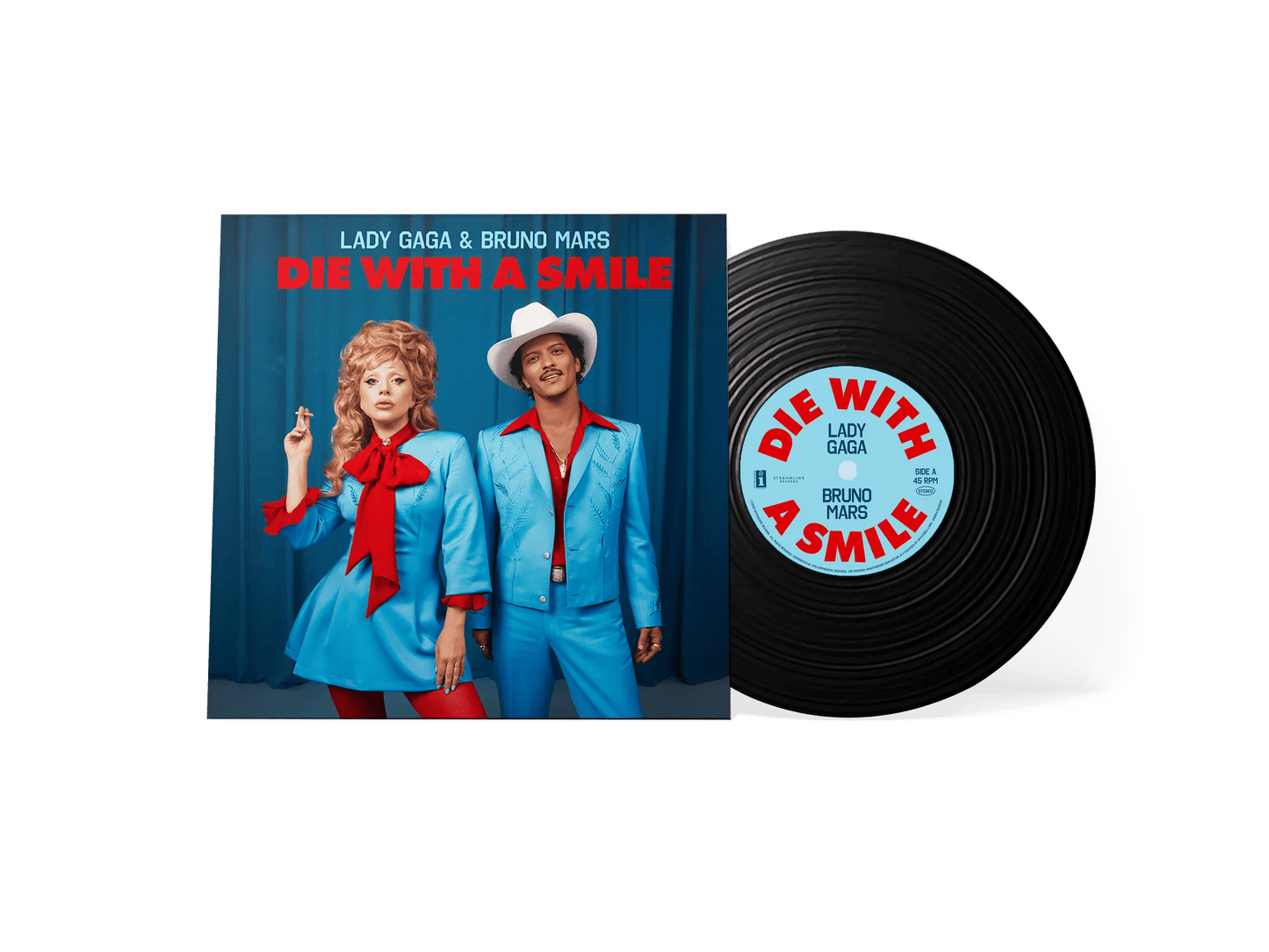 LADY GAGA & BRUNO MARS - Die With A Smile 7" Single Vinyl