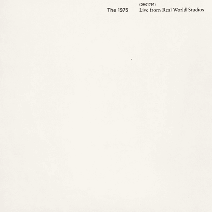 THE 1975 - Live From Real World Studios 7" Single Vinyl