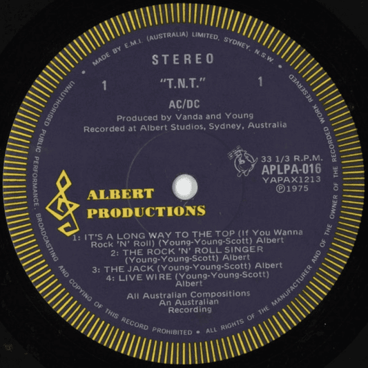 AC/DC - T.N.T (VG+/VG+) Vinyl