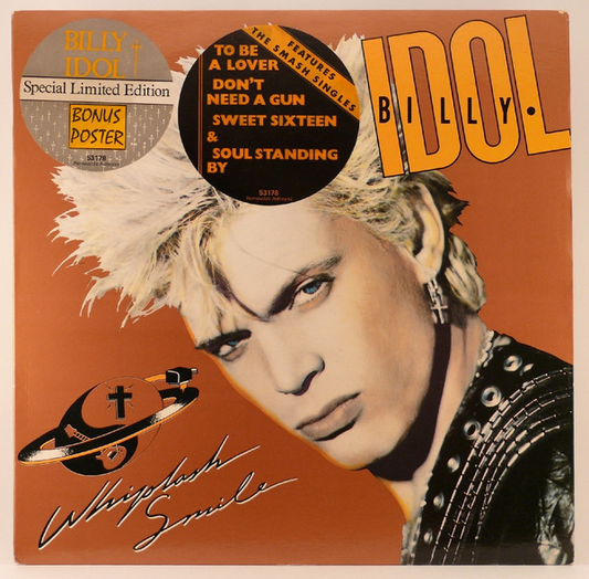 BILLY IDOL - Whiplash Smile (VG+/VG+) Vinyl