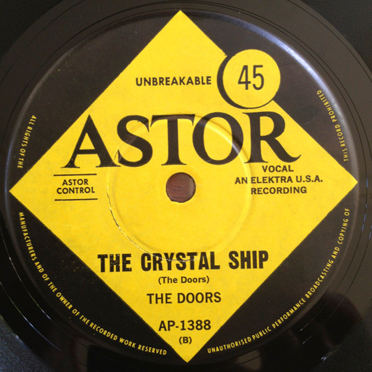 THE DOORS - Light My Fire / The Crystal Ship 7" Single (VG/GEN) Vinyl