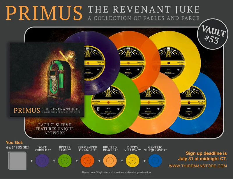 PRIMUS - The Revenant Juke: A Collection Of Fables And Farce 7" Single Box Set JWrayRecords