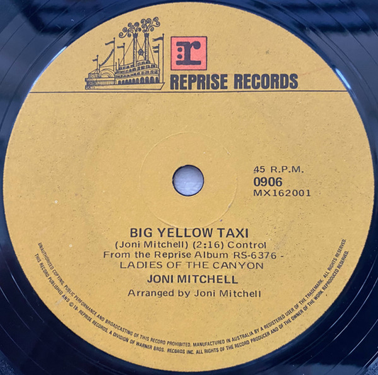JON MITCHELL - Big Yellow Taxi 7" Single (VG+/GEN) Vinyl JWrayRecords