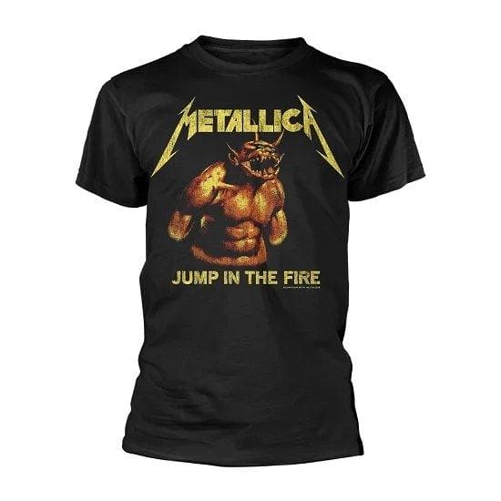 METALLICA - Unisex T-Shirt: Jump In The Fire Vintage - JWrayRecords